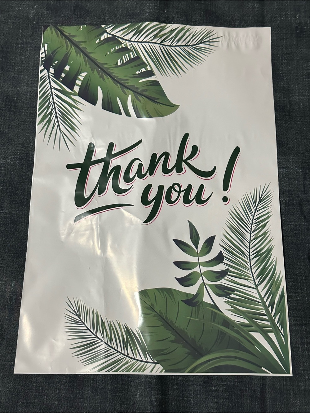 Thank You Tropical Leaf Poly Mailers 20 Count Bundle